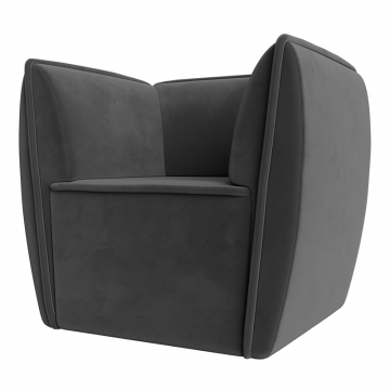Кресло Бергамо Серый, Велюр