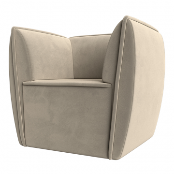 Кресло Бергамо Бежевый, Микровельвет