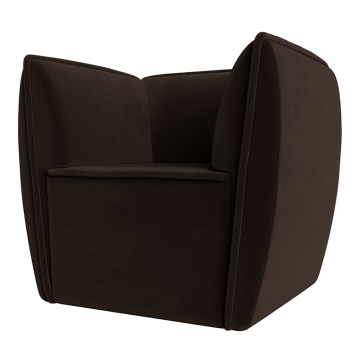 Кресло Бергамо Коричневый, Микровельвет