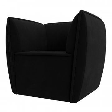 Кресло Бергамо Черный, Микровельвет