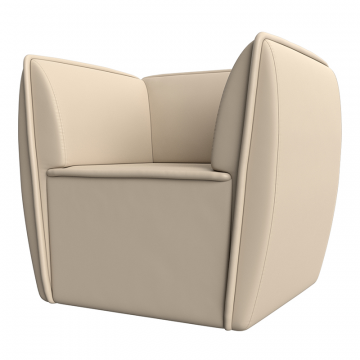 Кресло Бергамо Бежевый, Экокожа