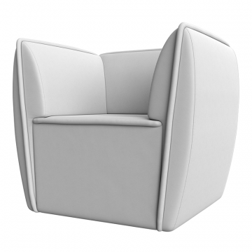 Кресло Бергамо Белый, Экокожа