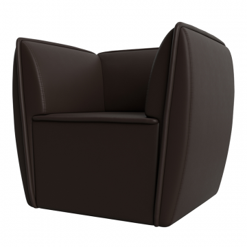 Кресло Бергамо Коричневый, Экокожа