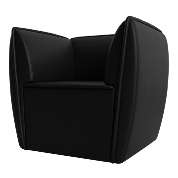 Кресло Бергамо Черный, Экокожа