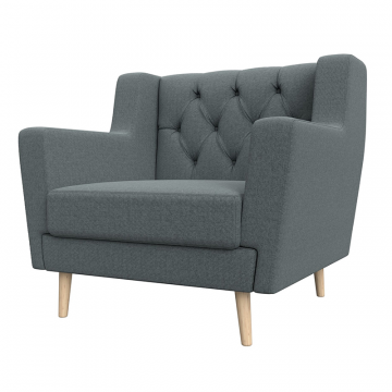 Кресло Брайтон Люкс Серый, Рогожка