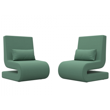 Кресло Волна (2 шт.) Зеленый, Рогожка