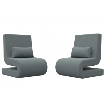 Кресло Волна (2 шт.) Серый, Рогожка
