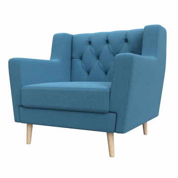 Кресло Брайтон Люкс Голубой, Рогожка