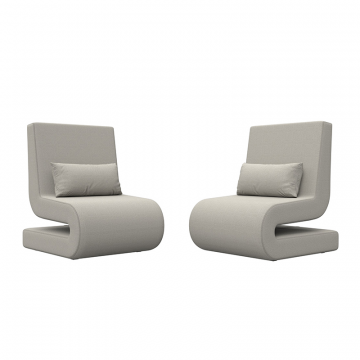 Кресло Волна (2 шт.) Бежевый, Рогожка