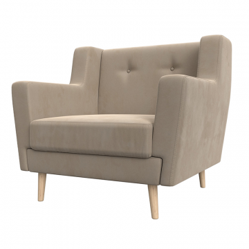 Кресло Брайтон Бежевый, Велюр