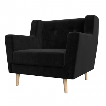 Кресло Брайтон Черный, Велюр