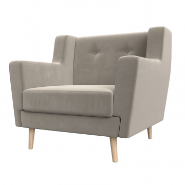 Кресло Брайтон Бежевый, Микровельвет