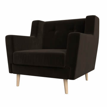 Кресло Брайтон Коричневый, Микровельвет