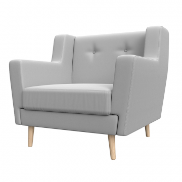 Кресло Брайтон Белый, Экокожа