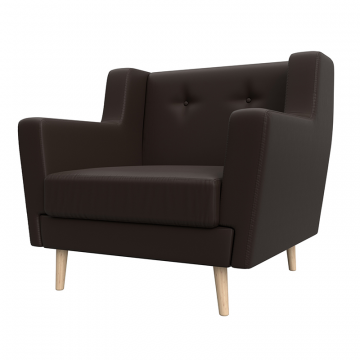 Кресло Брайтон Коричневый, Экокожа