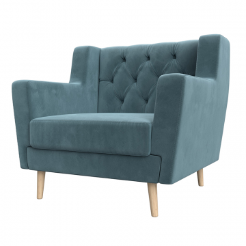 Кресло Брайтон Люкс Бирюзовый, Велюр
