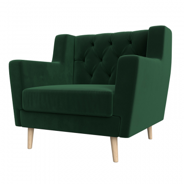 Кресло Брайтон Люкс Зеленый, Велюр