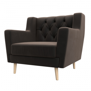 Кресло Брайтон Люкс Коричневый, Велюр