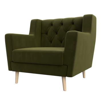 Кресло Брайтон Люкс Зеленый, Микровельвет