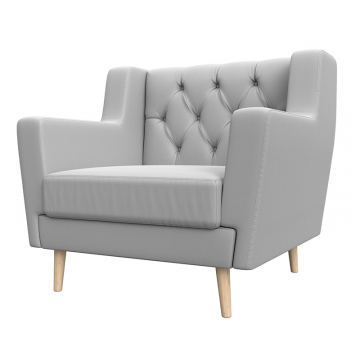 Кресло Брайтон Люкс Белый, Экокожа