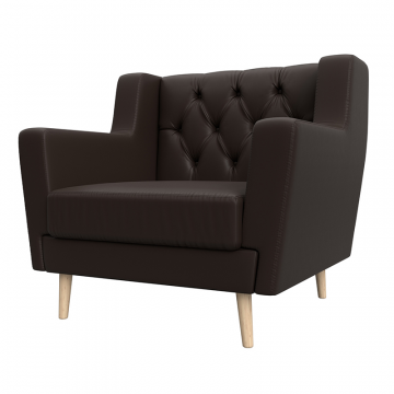 Кресло Брайтон Люкс Коричневый, Экокожа