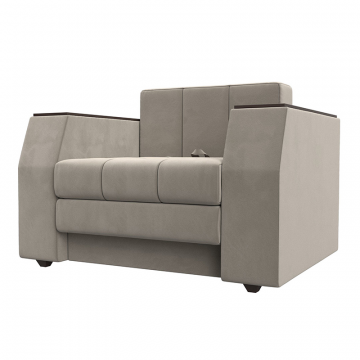 Кресло-кровать Атлантида Бежевый, Микровельвет