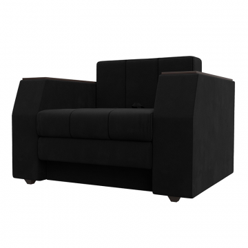 Кресло-кровать Атлантида Черный, Микровельвет