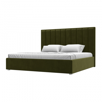 Кровать интерьерная Афродита 160 Зеленый, Микровельвет