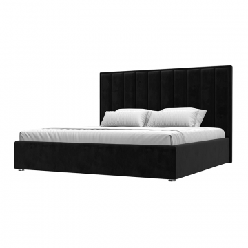Кровать интерьерная Афродита 200 Черный, Велюр