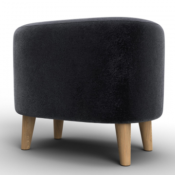 Пуф 003 Темно-серый, Велюр