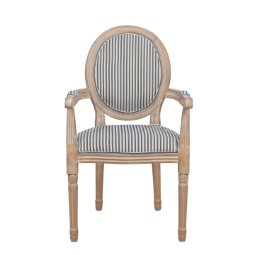 Мягкий стул с подлокотниками Volker Arm Black Pinstripe