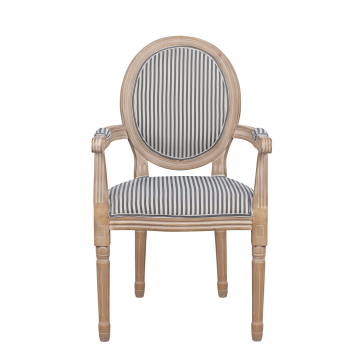 Мягкий стул с подлокотниками Volker Arm Black Pinstripe