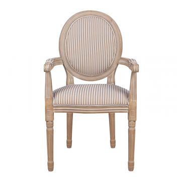 Мягкий стул с подлокотниками Volker Arm Orange Pinstripe