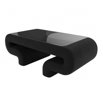 Стол Волна, Черный, Микровельвет