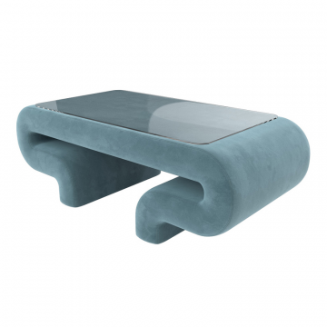 Стол Волна, SEVEN 113 бирюзовый, Велюр