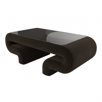 Стол Волна, Коричневый, Микровельвет