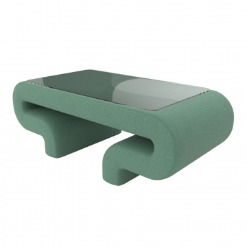 Стол Волна, Амур 11 зеленый, Рогожка