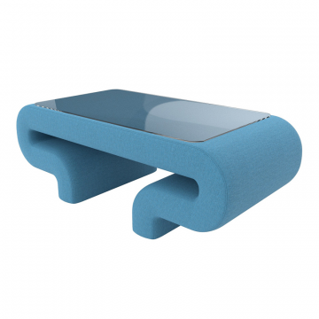 Стол Волна, Амур 10 голубой, Рогожка