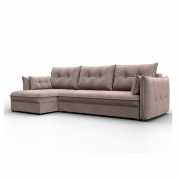 Диван угловой Лига-100 НПБ угол универсальный, TOWER 05 бежевый, Велюр