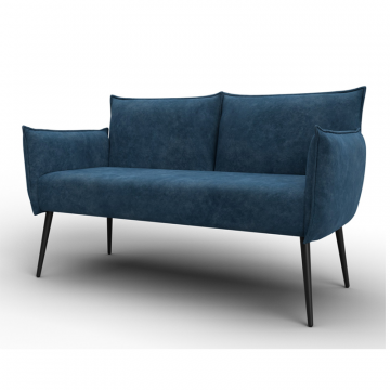 Диван прямой Лига-083, BRUT 11 синий, Велюр
