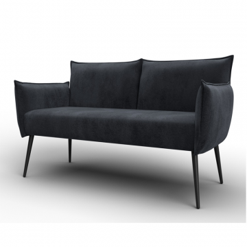 Диван прямой Лига-083, TOWER 11 темно-серый, Велюр