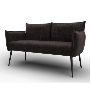 Диван прямой Лига-083, BRUT 17 коричневый, Велюр