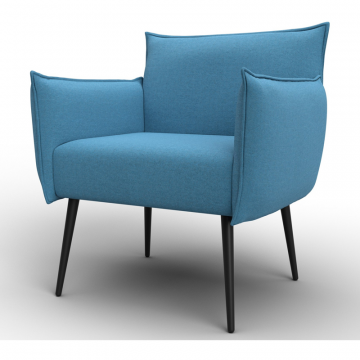 Кресло Лига-083, Амур 10 голубой, Рогожка