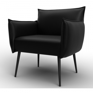 Кресло Лига-083, GRIFON 18 черный, Экокожа