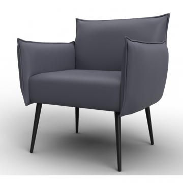 Кресло Лига-083, GRIFON 15 серый, Экокожа