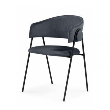 Стул на металлокаркасе Криспиан темно-серый / черный