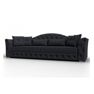 Диван прямой Артис, JOLY 16 темно-серый, Замша