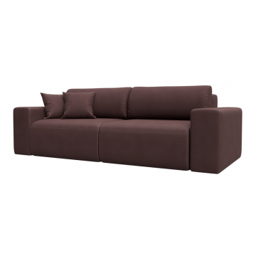 Диван прямой Лига-036 НПБ Классик, JOLY 09 бордовый, Замша