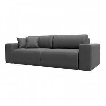 Диван прямой Лига-036 НПБ Классик, JOLY 13 серый, Замша