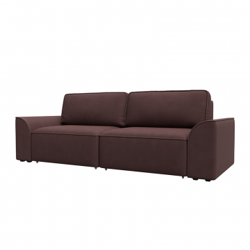 Диван прямой Лига-048 НПБ Бордовый, Замша